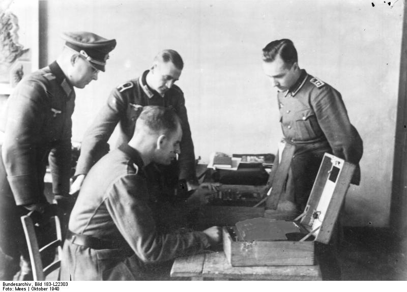 German military radio operators using Enigma, October 1940.